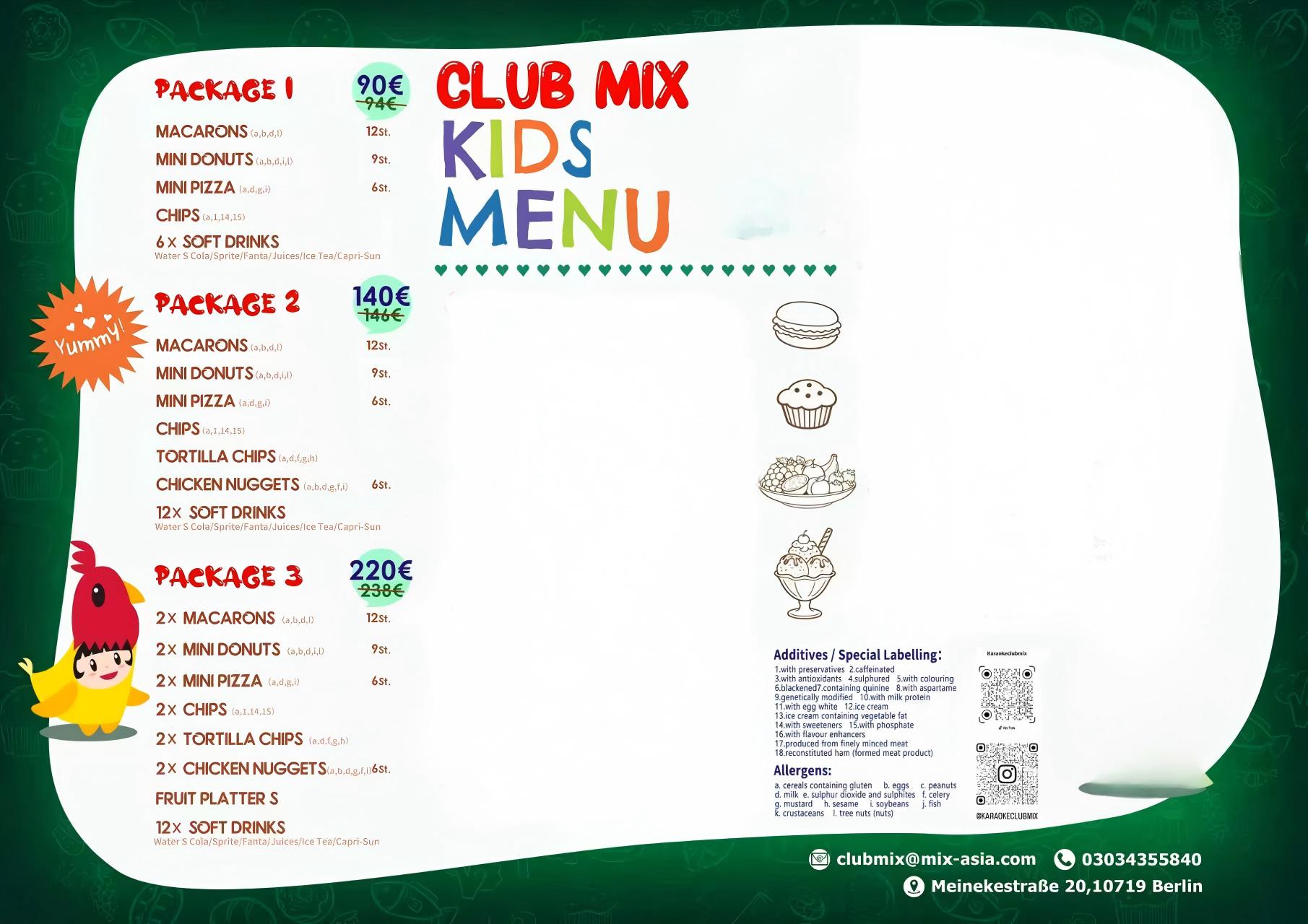 Kids Menü Package English